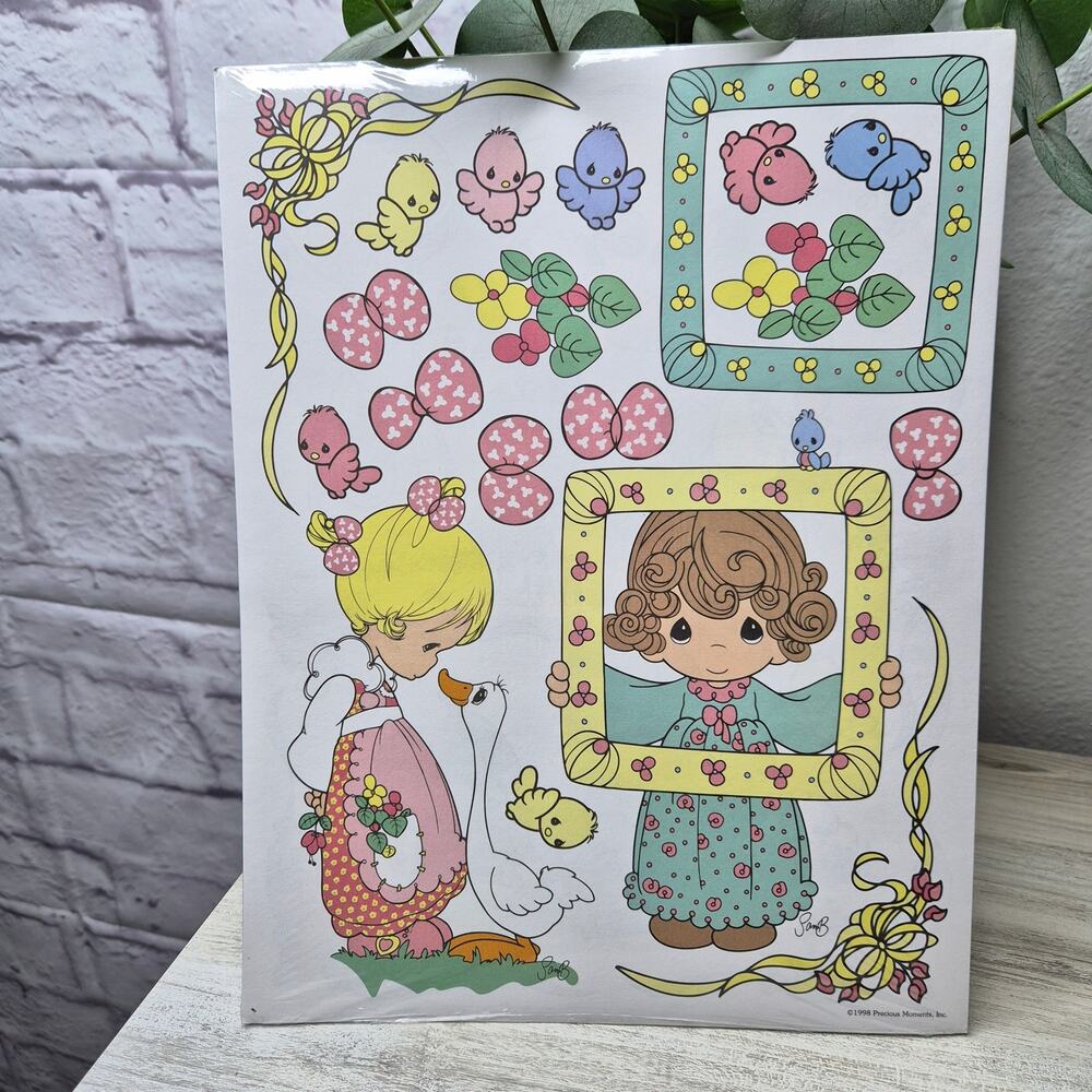 Vintage 1998 Precious Moments Paper Craft Die Cut Sheet Scrapbooking Sam Butcher